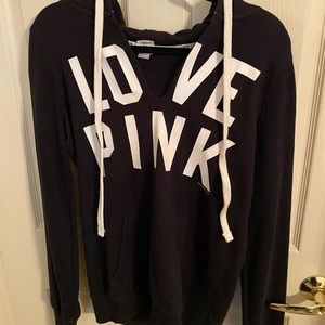 Pink V neck size small comfy hoodie
